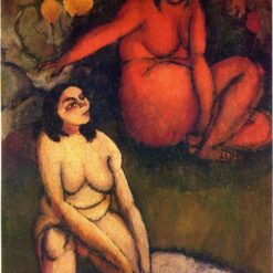 Exquisite Dafen Village Creation: 'Baptism' Inspired by Marcel Duchamp (1911) - Post - Impressionist Genre Oil Painting on Canvas