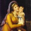 Authentic Dafen Village Reproduction: Baroness Anna Sergeevna Stroganova and Her Son Sergey INSPIRED BY Vigee Le Brun’s 1793 Rococo Portrait from Saint Petersburg’s Hermitage