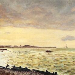 Custom - Sized Impressionist Landscape "Beach at Sainte - Adresse" Inspired by Frederic Bazille's 1865 Masterpiece - Handmade in Dafen Village