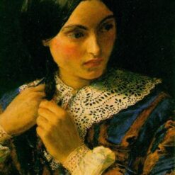 Authentic-Looking Reproduction of John Everett Millais' "Beauty" - Oil Painting from Dafen Village Celebrating Romanticism and the Allure of Feminine Beauty, Coveted by Art Collectors Searching on Google
