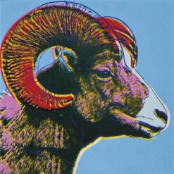 High - Quality Reproduction Oil Painting of Andy Warhol's 'Bighorn Ram (Endangered Species)' 1983 Pop Art - A Must - Have for Interior Decorators and Pop Art Collectors from Dafen Village