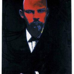 Authentic - looking 'Andy Warhol Inspired' Oil Portrait of 'Black Lenin' from 1987, Hand - crafted in Dafen Village for Pop Art and Historical Art Connoisseurs