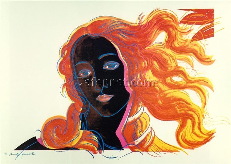Exquisite Hand – Painted Oil Art Inspired by Andy Warhol’s 1984 ‘Botticelli (dettaglio)’ Pop Art Portrait – Perfect for Private Art Collections and Those Seeking Distinctive Art from Dafen Village