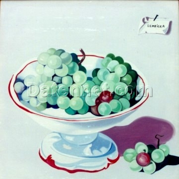 Bowl of Grapes” – Inspired by Tamara de Lempicka | Classic Still Life Oil Painting