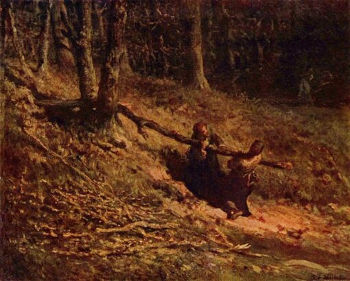 Exquisite Hand-Painted Replica of Jean-Francois Millet’s “Brushwood Collectors” by Dafen Village Artisans – A Realist Genre Painting Gem