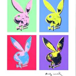 Authentic - looking 'Andy Warhol Inspired' Oil Painting of 'Bunny Multiple' from around 1985, Hand - crafted in Dafen Village for Pop Art and Design Collectors
