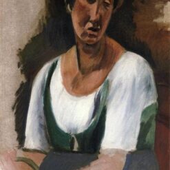 Custom - Sized Expressionist Bust of a Woman Inspired by Andre Derain's c.1914 Masterpiece, Handmade in Dafen Village