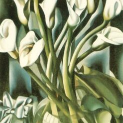 Calla Lilies" Inspired by Tamara de Lempicka – Art Deco Floral Oil Painting