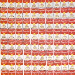 Unique '100 Cans' Andy Warhol 1962 Pop Art Still Life - Inspired Oil Painting, Handmade in Dafen Village Studio