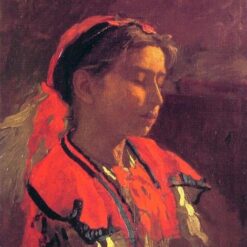 Dafen Village Inspired Reproduction of Thomas Eakins' "Carmelita Requena" (1870) - High-Quality Realist Portrait Oil Painting for Sale, Great for Art Collections and Interior Designers Seeking Graceful Portraits