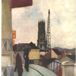Dafen Village Presents: August Macke's 'Cathedral of Freiburg in Switzerland' (1914) Reproduction - A Must-Have for Art Collectors and Expressionism Aficionados