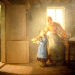 Hand - Painted Realist Genre Painting "Charity" INSPIRED BY Jean - Francois Millet (1859) - Meticulously Crafted by Dafen Village Artisans for Art Aficionados