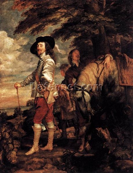 Baroque Majesty – “Charles I, King of England at the Hunt” Inspired Oil Canvas Painting by Dafen Village Artists