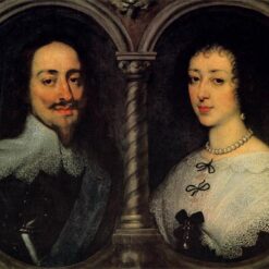 Historical “Charles I of England and Henrietta of France” Inspired Baroque Oil Canvas Painting