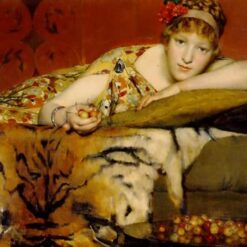 Exquisitely Hand-Painted Oil on Canvas Inspired by Sir Lawrence Alma-Tadema's 'Cherries' (1873) - A Captivating Romantic Portrait Replica by Dafen Village Artists for Portrait Enthusiasts and Art Connoisseurs