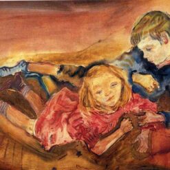 Exquisite Hand-Painted Oil Reproduction of Oskar Kokoschka's 'Children Playing' - Dafen Village's Homage to Expressionist Genre Art