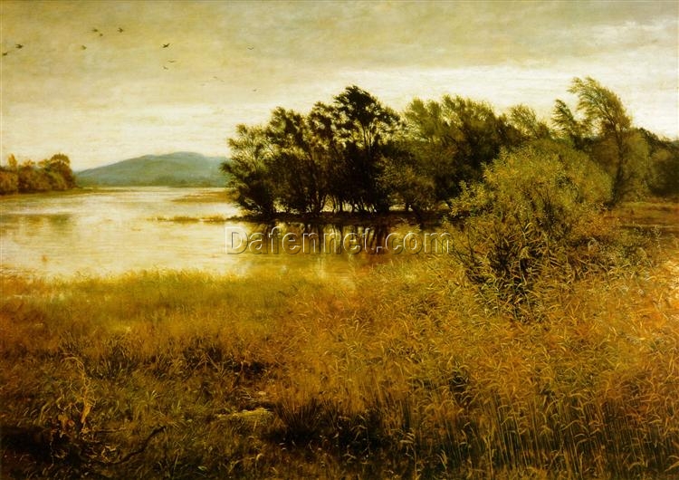 Exquisite Handmade Replica of John Everett Millais’ “Chill-October” (1870) – Premium Realist Landscape Oil Painting from Dafen Village for Art Connoisseurs Searching for Serene Autumn Scenes on Google
