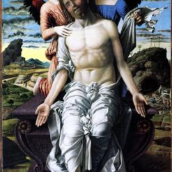 Customizable Oil Painting Inspired by Mantegna's "Christ of Pity supported by a cherub and a seraph" - Dafen Village Studio's Special Offer