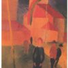 Exquisite Dafen Village Reproduction of August Macke's 1914 'Church Decorated with Flags' - A Must - Have for Art Collectors