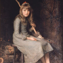 Exquisite Dafen Village - Handpainted Cinderella Literary Oil Painting on Canvas, Inspired by John Everett Millais and from a Private Collection