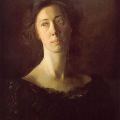 Dafen Village Inspired Reproduction of Thomas Eakins' "Clara (Clara J. Mather)" (c.1900) - High-Quality Realist Portrait Oil Painting for Sale, Great for Art Collections and Interior Designers Seeking European-Inspired Portraits
