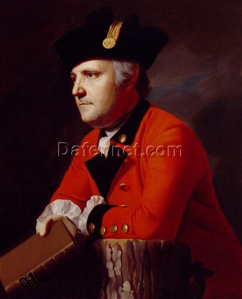 Hand-Painted Dafen Village Replica of Colonel John Montresor INSPIRED BY John Singleton Copley’s 1771 Neoclassical Detroit Institute of Arts Gem
