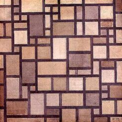 High - Quality Hand - Painted Replica of Piet Mondrian's "Composition: Light Color Planes with Grey Contours" (1919) Inspired by Neoplasticism for Art Aficionados in [Your Region] - Dafen Village Art Studio Gem