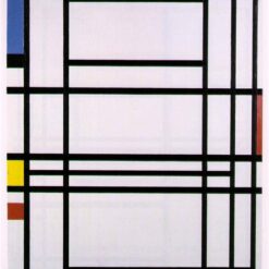 Customizable Oil Painting on Canvas INSPIRED BY Mondrian's "Composition No.10" (1939 - 1942) - Handmade in Dafen Village