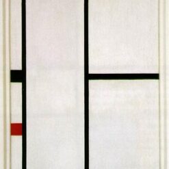 Customizable Hand - Painted "Composition No. III Blanc - Jaune" Inspired by Piet Mondrian's 1935 - 1942 Neoplasticism for Art Collectors and Design Aficionados