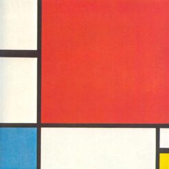 Customizable Hand - Painted "Composition with Red, Blue and Yellow" Inspired by Piet Mondrian's 1930 Neoplasticism for Art Collectors and Design Enthusiasts