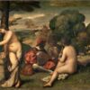 Concert Champetre Inspired by Titian – High Renaissance Allegorical Oil Painting from Da Fen Village Studio