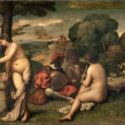 Concert Champetre Inspired by Titian – High Renaissance Allegorical Oil Painting from Da Fen Village Studio