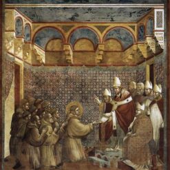 Confirmation of the Rule" by Giotto – Proto Renaissance Fresco in the Basilica of St. Francis