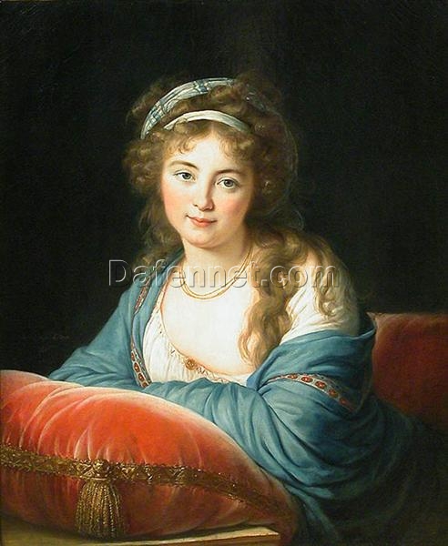 Authentic Dafen Village Replica: Countess Skavronskaia INSPIRED BY Vigee Le Brun’s 1796 Rococo Gem