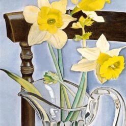 High - Quality Hand - Painted "Daffodils and Celery" Inspired Contemporary Realism Flower Oil Painting by Dafen Village Studios - Perfect for Art Lovers
