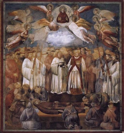 Death and Ascension of St. Francis” by Giotto – Proto Renaissance Fresco in Assisi