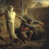 Custom-Sized Realist Mythological Painting "Death and the Woodcutter" Inspired by Jean-Francois Millet's 1859 Masterpiece - Handmade in Dafen Village