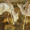 Post - Impressionist 'Deer at Dusk' Inspired Oil Painting Replica - Hand - painted by Dafen Village's Premier Artists for Stunning Wall Decor