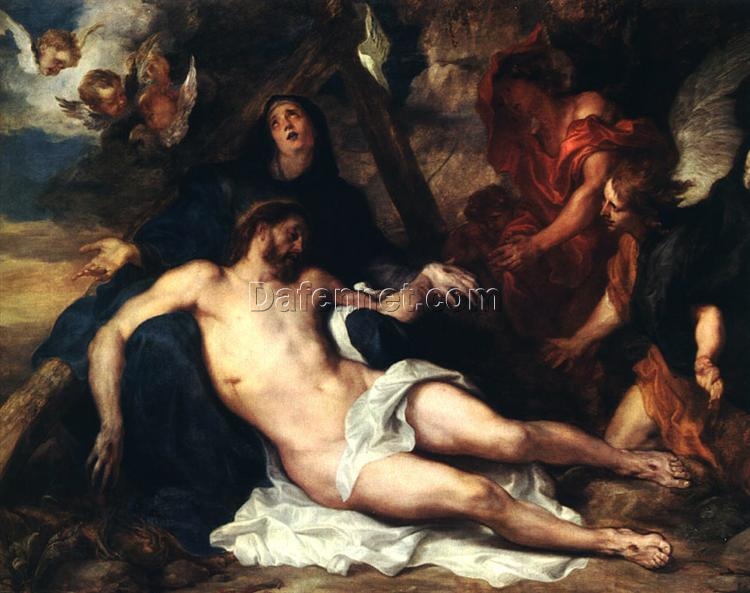 Dafen Village Hand-Painted “Deposition” INSPIRED BY Anthony van Dyck’s 1634 Baroque Religious Masterpiece for Art Lovers