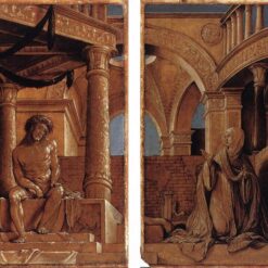 Authentic 'Diptych with Christ and the Mater Dolorosa' Inspired Northern Renaissance Religious Oil Painting on Panel - Hand - painted by Dafen Village Studio