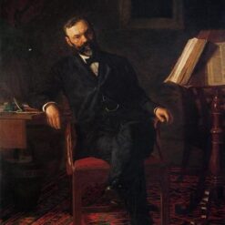 Hand-Painted Replica of Thomas Eakins' "Dr John H Brinton" (1876) - Striking Realist Portrait Oil Painting on Canvas from Dafen Village, Ideal for Art Lovers and Medical History Enthusiasts