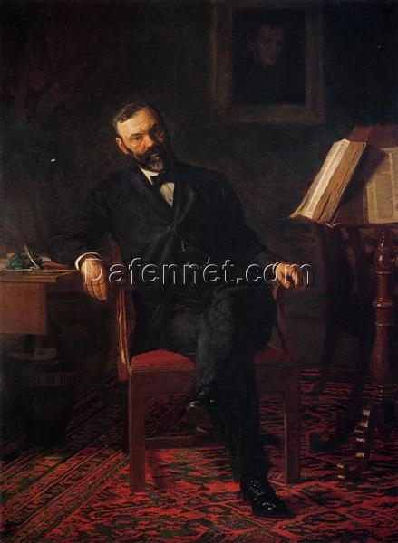 Hand-Painted Replica of Thomas Eakins’ “Dr John H Brinton” (1876) – Striking Realist Portrait Oil Painting on Canvas from Dafen Village, Ideal for Art Lovers and Medical History Enthusiasts