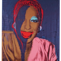 Authentic-looking Pop Art Portrait Oil Painting - Inspired by Andy Warhol's 'Ladies and Gentlemen (Wilhelmina Ross)' (1975), Handmade in Dafen Village for Interior Decoration and Pop Art Aficionados
