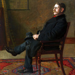 Authentic-Looking Realist Portrait "Frank Jay St. John" (1900) by Thomas Eakins - Dafen Village Creation, Oil Painting for Home and Office Spaces, Adored by Art Aficionados and Those Who Appreciate the Craft of Realist Portraiture