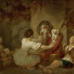 Collector's Gem: Dafen Village's High-Quality “Education is All” Inspired Rococo Pastorale Oil Painting