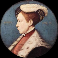 Authentic Hand-painted 'Edward, Prince of Wales' INSPIRED BY Hans Holbein the Younger - Northern Renaissance Style Oil on Wood from Dafen Village Studio for Royal Art Collectors