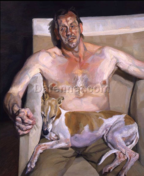 High – Quality Replica of Lucian Freud’s ‘Eli and David’ – Expressionist Portrait Oil Painting by Dafen Village Studio