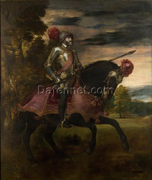 Mannerist Portrait of Emperor Charles V at Muhlberg Inspired by Titian – Custom Oil Painting from Da Fen Village