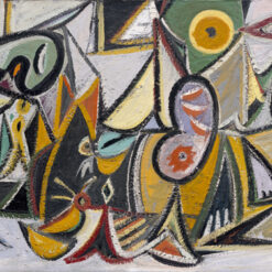 High - Quality Oil Painting Inspired by Arshile Gorky's 'Enigmatic Combat' from 1936 - 1937 Cubist Abstract Series for Home Decor