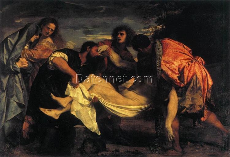 The Entombment of Christ by Titian – High Renaissance Religious Oil Painting – Custom Reproduction from DaFen Village Studio